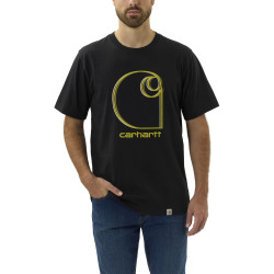 105379, C GRAPHIC T-SHIRT S/S, t-shirt , Polyester coton, Carhartt,  , 001-BLK/Black (Noir)