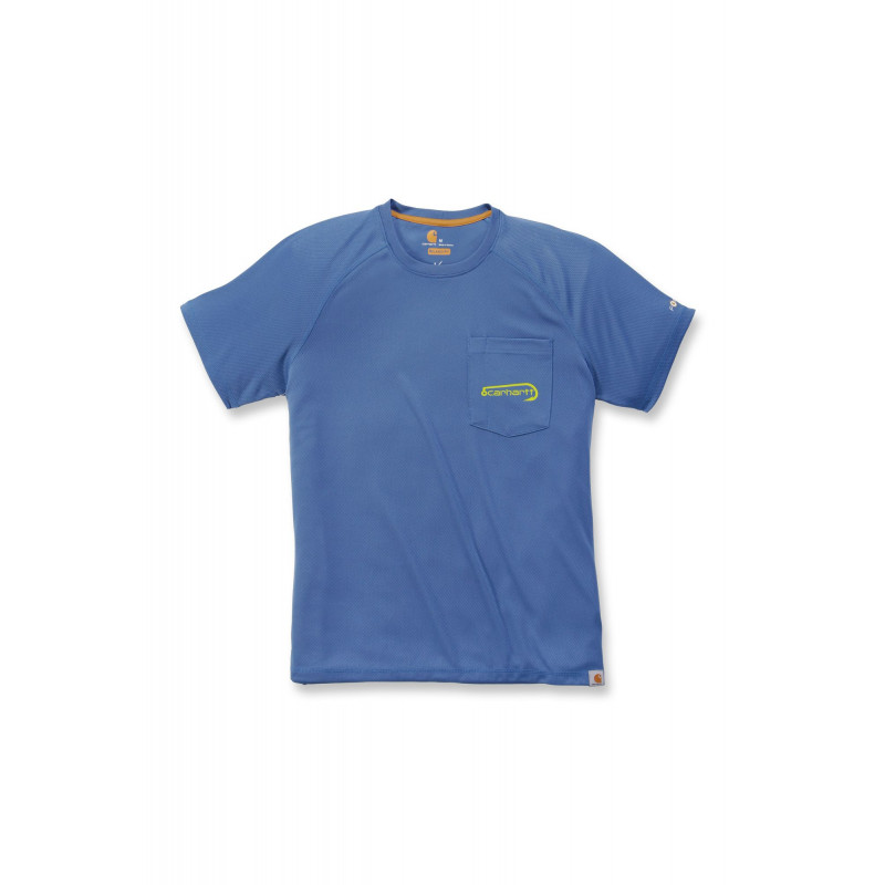103570, FORCE FISHING T-SHIRT S/S, Tshirt, polyester, Carhartt,  FORCE, 445-Federal Blue (Bleuet)