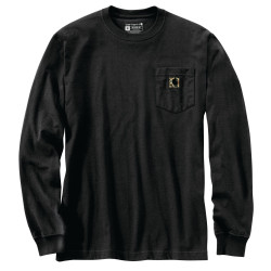 105583, POCKET CAMO C GRAPHIC L/S T-SHIRT, T-shirt, Coton, Carhartt,  , 001-BLK/Black (Noir)
