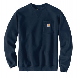 103852, CREWNECK POCKET SWEATSHIRT, Sweats, Coton, polyester, Carhartt,  , 472-New Navy (Bleu Marine)