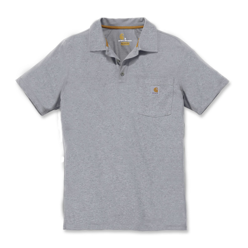 103569, FORCE COTTON DELMONT POCKET POLO,  Tshirt, Coton, polyester , Carhartt,  Force, fast dry, 034-HGY Grey (Gris)