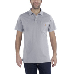 103569, FORCE COTTON DELMONT POCKET POLO,  Tshirt, Coton, polyester , Carhartt,  Force, fast dry, 034-HGY Grey (Gris)