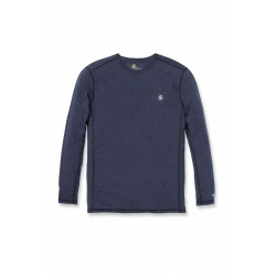 102998, FORCE EXTREMES T-SHIRT L/S,  , Polyester Cocona, Carhartt,  37.5 Fast Dry Rugged Flex, 981-Navy Heather (Bleu Cobalt)