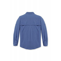 103011, FORCE EXTREMES ANGLER SHIRT L/S, Chemise,  Toile polyester, Carhartt, Fast Dry Rugged Flex 37.5, 445 Federal Blue Bleuet
