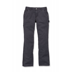 102080, WOM. CRAWFORD PANT, Pantalon de travail, Toile coton, Carhartt,  Rugged flex, 011-Coal (Gris)