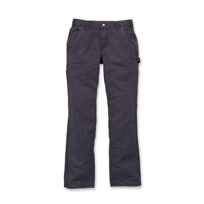 102080, WOM. CRAWFORD PANT, Pantalon de travail, Toile coton, Carhartt,  Rugged flex, 011-Coal (Gris)