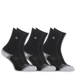 WA642, WOM. FORCE PERFORMANCE SOCK, chaussettes, polyester, Carhartt, Rugged Flex Force Fast Dry, Noir
