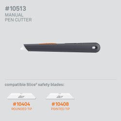 10513, PEN CUTTER M3P, Cutter manuel,  Slice, 10404 (bout arrondi) ou 10408 (bout pointu), orange