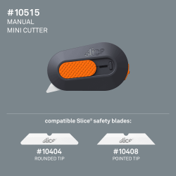 10515, MINI CUTTER MANUAL, Cutters manuel ,  Slice, 10404 (bout arrondi) ou 10408 (bout pointu)., orange