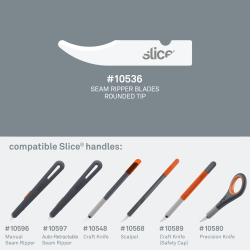 10536, LAMES CÉRAMIQUES,  ,  Slice, Craft 10548 Craft knife 10589 Scalpel 10568 Precision 10580 Seam Ripper 10596 & 10597,